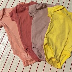 Honest Baby Clothing 4-piece newborn baby girl onesie set